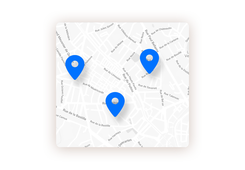 Recherche de prestataires géolocalisée